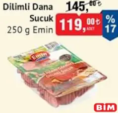 EMİN DİLİMLİ DANA SUCUK 250 G